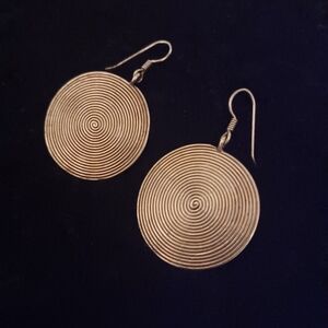 Elegant Silver Spiral Earrings